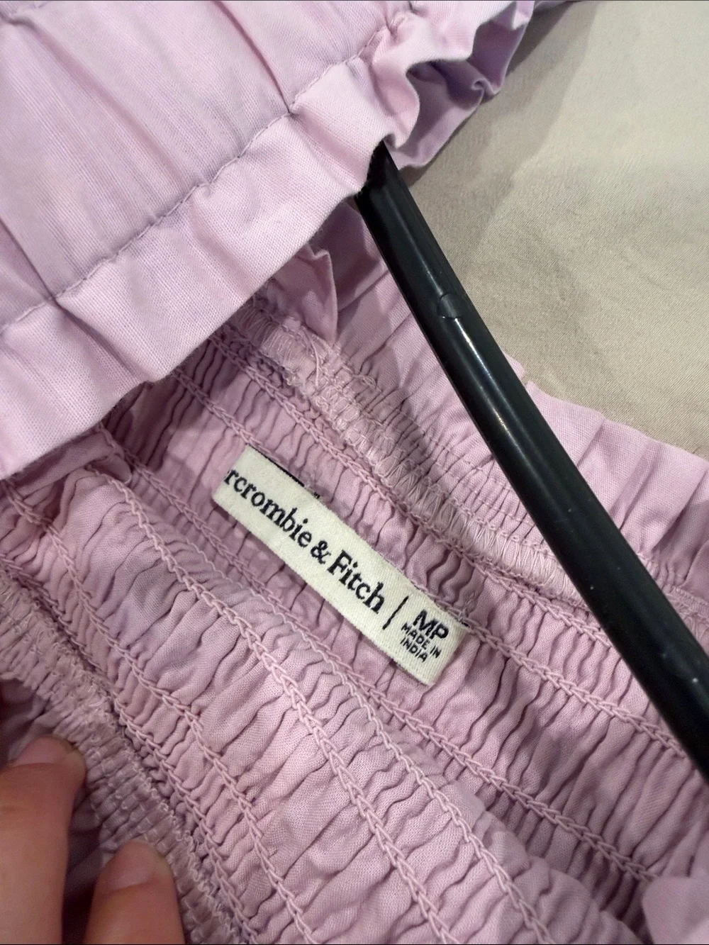 Abercrombie & Fitch Pink Ruffle Strap Maxi Dress